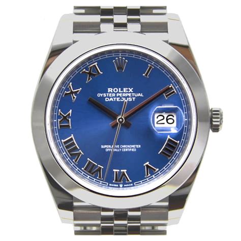 rolex datejust 41mm oystersteel azzurro blue